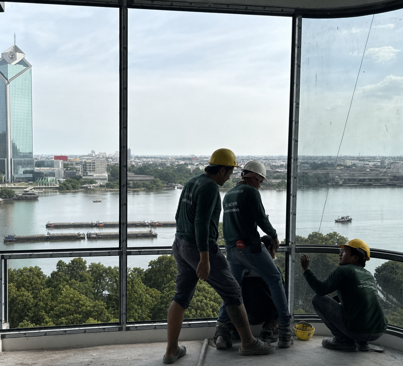 Analytical Floor 16 view estimate derived from the official Floor 14 construction image